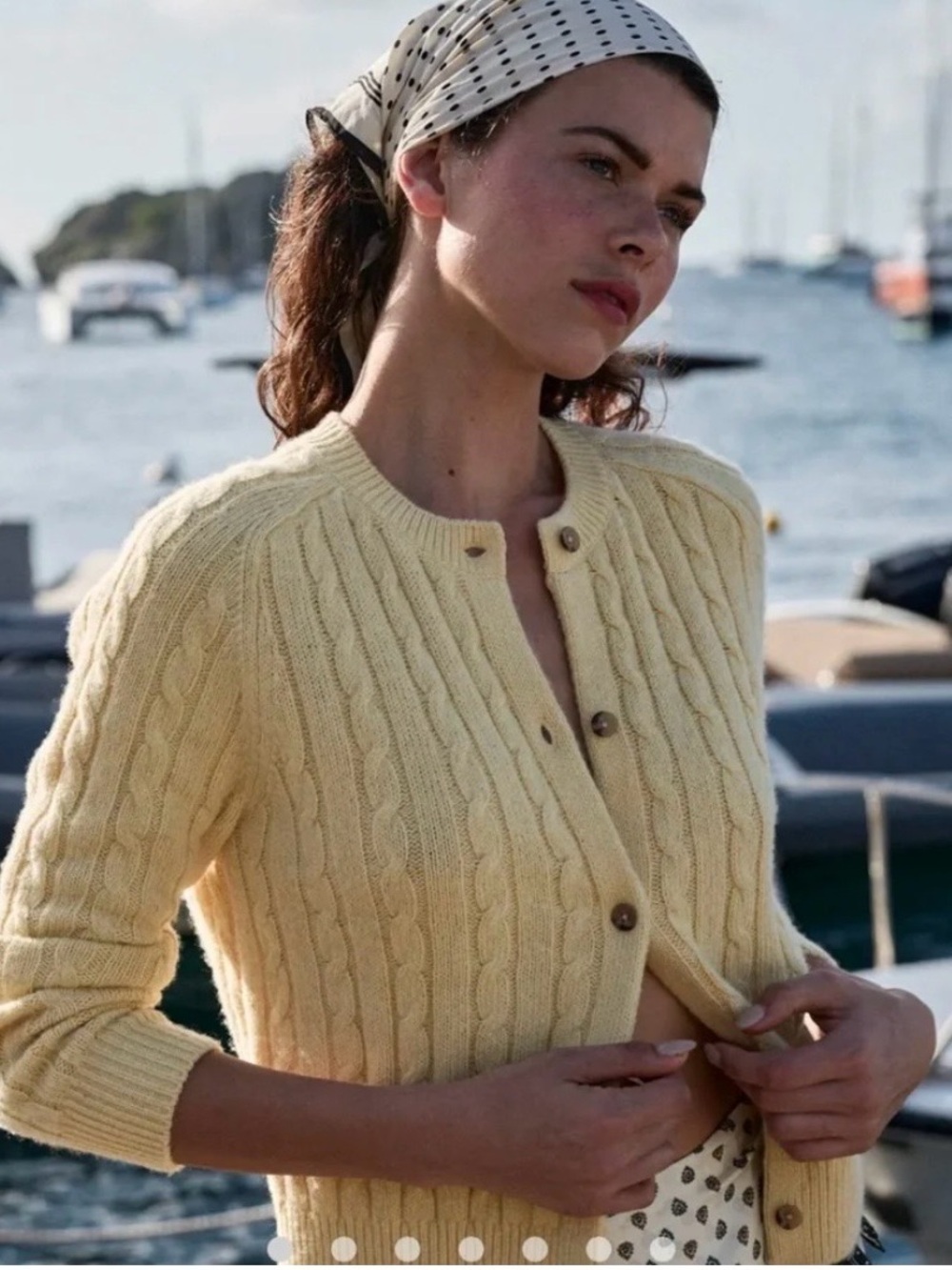 Doen Penrose  cardigan in lemon  chiffon